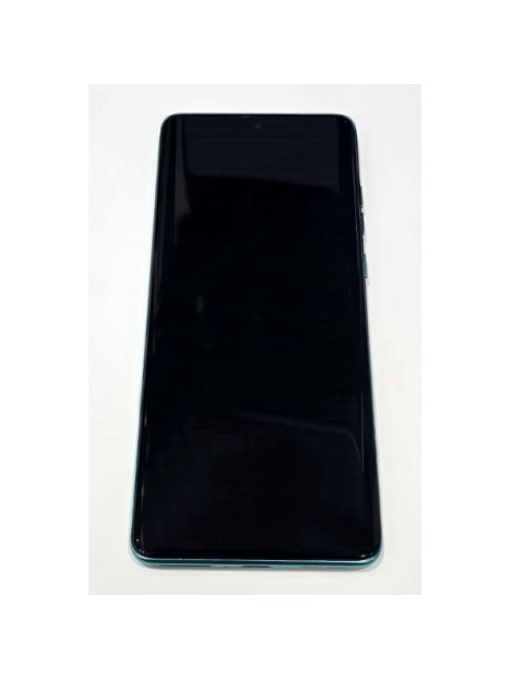 Pantalla lcd para Motorola Edge 60 Fusion 5G mas tactil negro con marco verde calidad premium