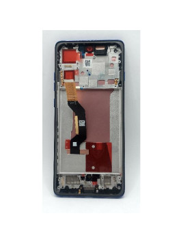 Pantalla lcd para Motorola Edge 60 Pro 5G mas tactil negro con marco azul calidad premium