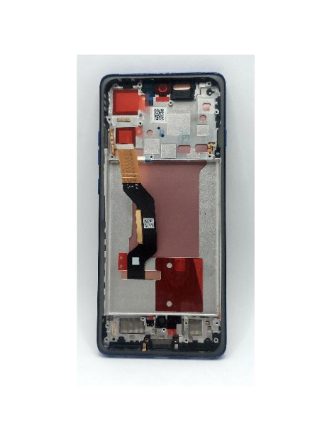 Pantalla lcd para Motorola Edge 60 Pro 5G mas tactil negro con marco azul calidad premium