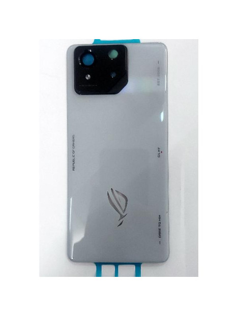 Tapa trasera o tapa bateria blanca para Asus ROG Phone 8 5G con cubierta de camara