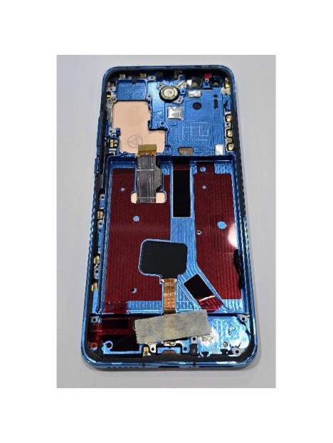 Pantalla lcd para Huawei P40 Pro mas tactil negro con marco azul compatible Oled
