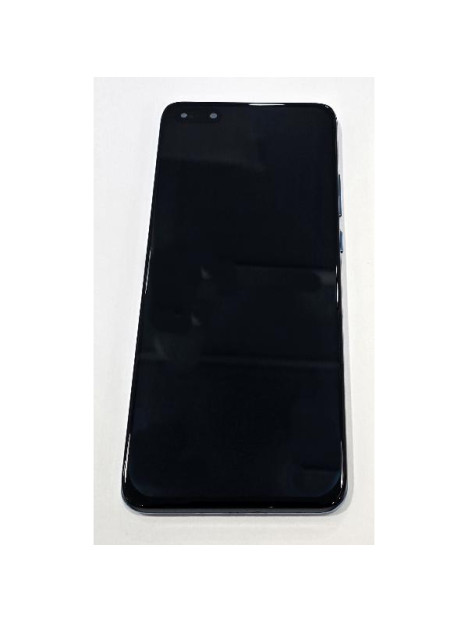 Pantalla lcd para Huawei P40 Pro mas tactil negro con marco azul compatible Oled