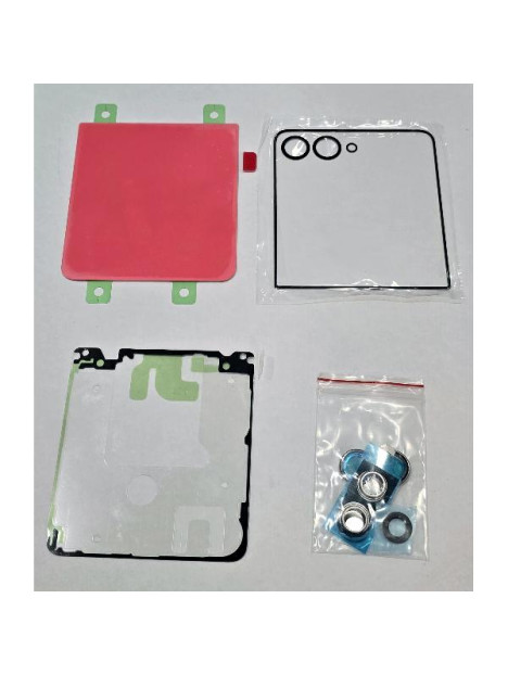 Tapa trasera o tapa bateria roja para Samsung Galaxy Z Flip 7 F766 con cubierta de camara