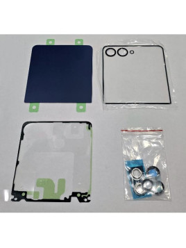 Tapa trasera o tapa bateria azul para Samsung Galaxy Z Flip 7 F766 con cubierta de camara