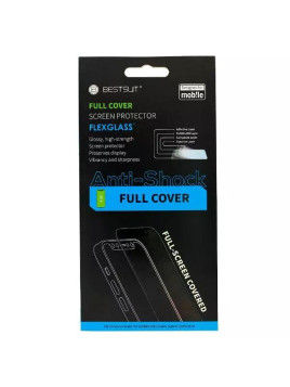Protector cristal templado Hybrid Flexible Bestsuit 5D negro para iPhone 16 Plus A3290 A3082 A3289 A3291