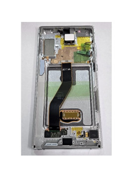 Pantalla lcd para Samsung Galaxy Note 10 Plus N975F tactil negro marco blanco ensamblado GH82-20838B Service Pack