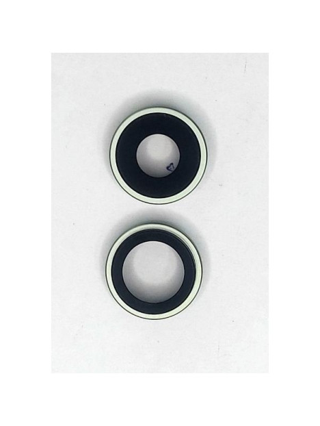 Set de cristales de camara para iPhone 17 A3258 con marco verde calidad premium