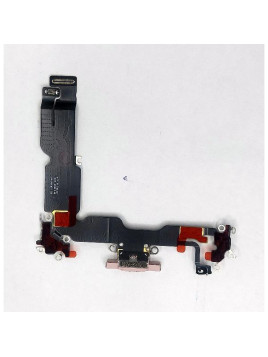 Flex puerto de carga rosa para iPhone 15 Plus A3094 A2847 A3093 A3096 calidad premium