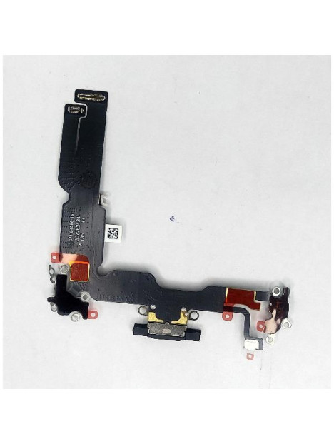 Flex puerto de carga negro para iPhone 15 Plus A3094 A2847 A3093 A3096 calidad premium