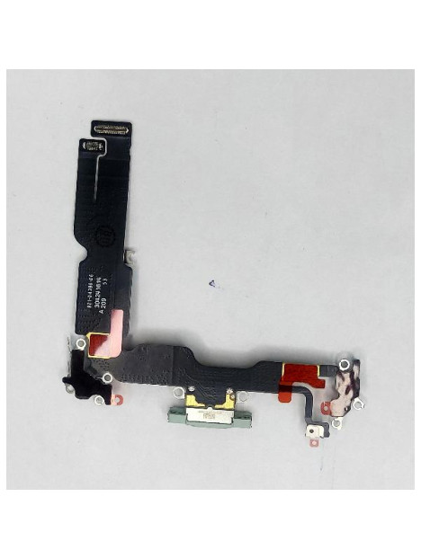 Flex puerto de carga verde para iPhone 15 Plus A3094 A2847 A3093 A3096 calidad premium