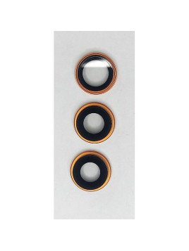 Set de cristales de camara para iPhone 17 Pro A3256 iPhone 17 Pro Max A3257 con marco naranja calidad premium