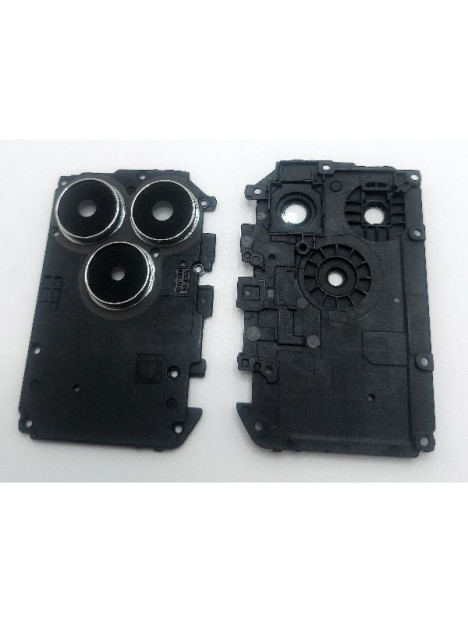 Cristal de camara para Realme Note 50 4G RMX3834 con marco negro calidad premium