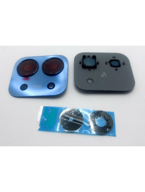 Cristal de camara para Xiaomi Redmi 15C con marco azul calidad premium