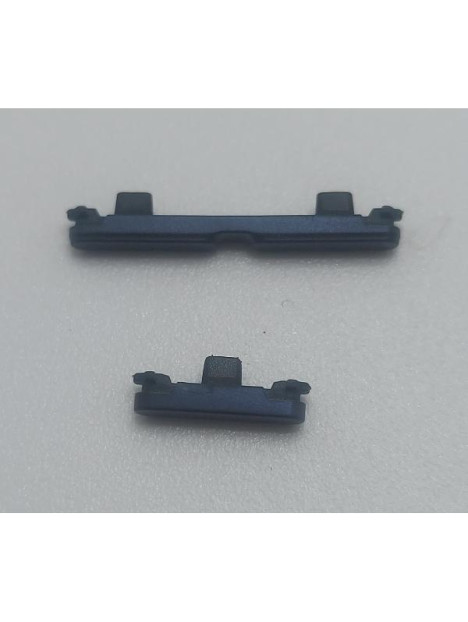 Set de 2 botones laterales azules para Motorola Moto G86 5G calidad premium
