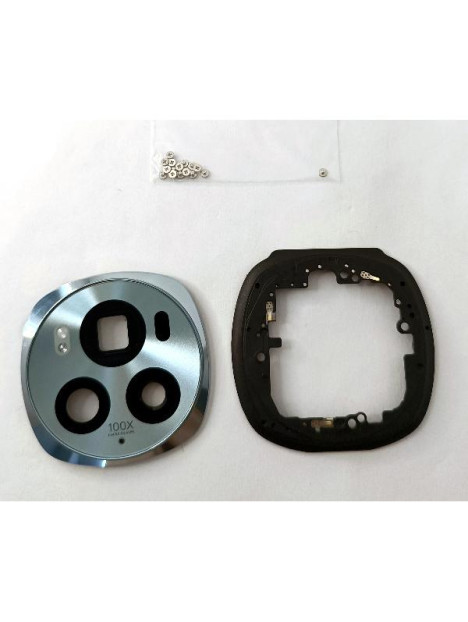 Cristal de camara para Huawei Honor Magic 6 Pro con marco azul calidad premium