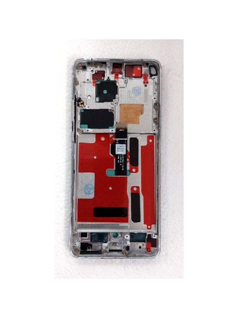 Pantalla lcd para Huawei P50 Pro mas tactil negro con marco plata compatible TFT
