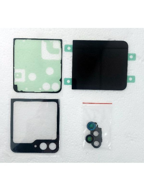 Tapa trasera o tapa bateria negra para Samsung Galaxy Z Flip 7 FE 5G F761 con cubierta de camara