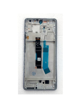 Pantalla lcd para Xiaomi Redmi Note 14 4G mas tactil negro con marco morado calidad premium