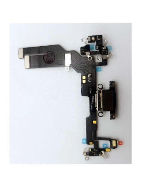 Flex puerto de carga negro para iPhone 16e A3212 A3409 A3410 A3408 calidad premium