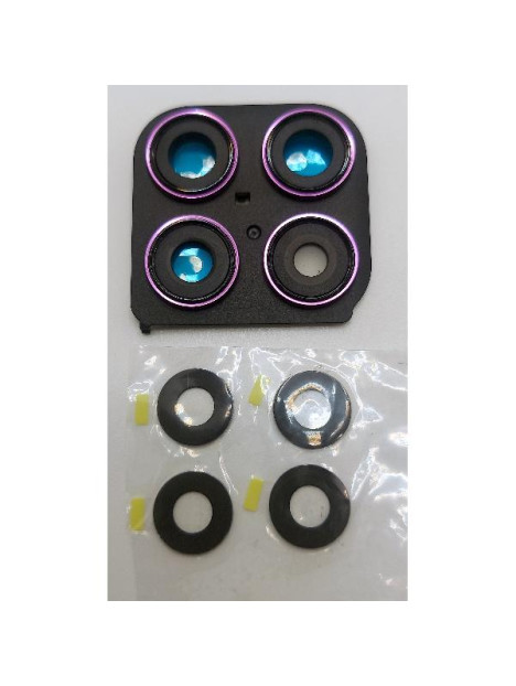 Cristal de camara para Motorola Edge 60 Pro 5G con marco morado calidad premium