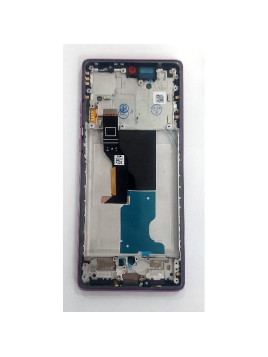Pantalla lcd para Motorola Moto G96 5G mas tactil negro con marco morado calidad premium