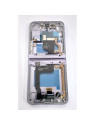 Pantalla para Samsung Galaxy Z Flip 4 5G SM-F721 mas tactil negro marco violeta ensamblado GH82-30238B Service Pack