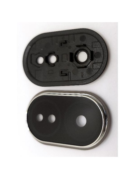 Cristal de camara para Oppo A38 4G CPH2579 con marco plata calidad premium