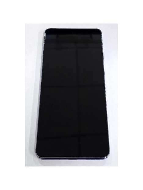 Pantalla para Motorola Moto G86 5G mas tactil negro con marco morado calidad premium