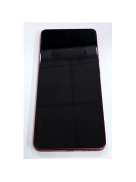 Pantalla para Motorola Moto G86 5G mas tactil negro con marco rojo calidad premium