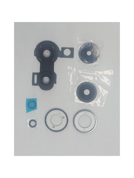 Cristal de camara para Oppo Reno 13 F 5G CPH2699 con marco negro calidad premium