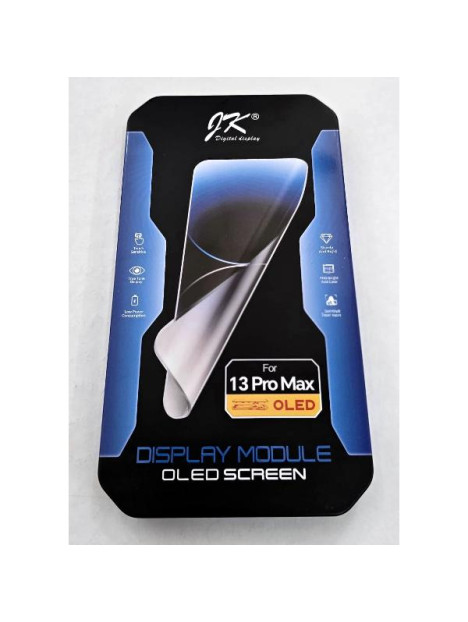 Pantalla para iPhone 13 Pro Max A2484 A2641 A2643 A2644 A2645 mas tactil negro JK calidad Soft Oled