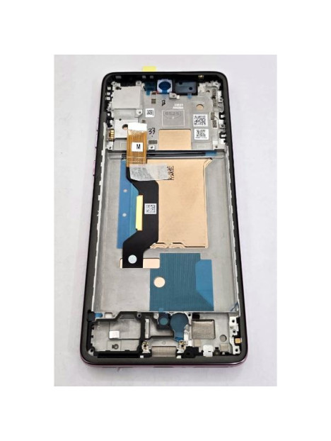 Pantalla para Motorola Moto Edge 60 Fusion XT2503-4 mas tactil negro con marco rosa 5D68C29880 Service Pack