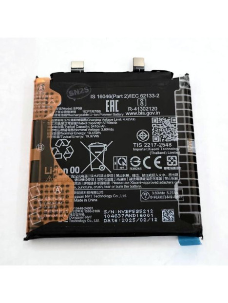 Bateria BP5B 5410mAh para Xiaomi 15 Ultra 25010PN30G Service Pack