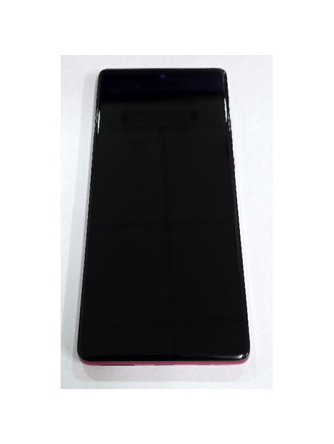 Pantalla para Motorola Edge 50 Fusion 5G XT2429 mas tactil negro con marco rojo compatible TFT