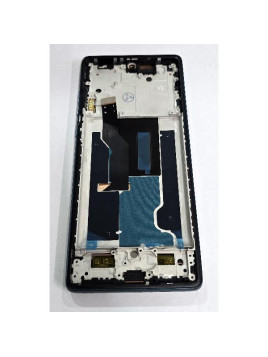 Pantalla para Motorola Edge 50 Fusion 5G XT2429 mas tactil negro con marco azul oscuro compatible TFT