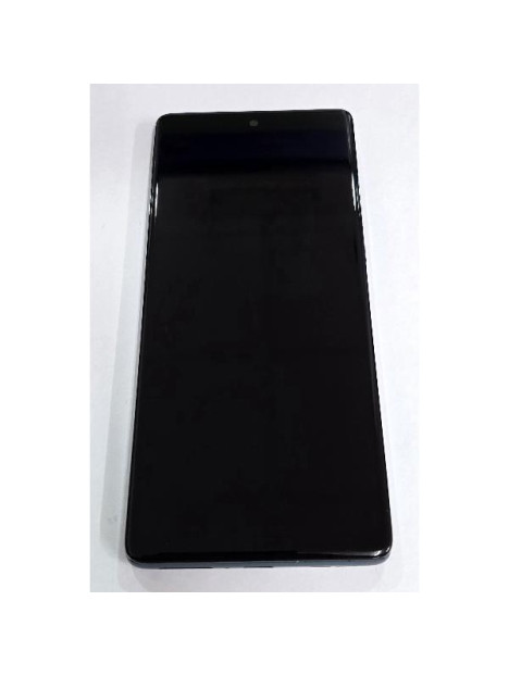 Pantalla para Motorola Edge 50 Fusion 5G XT2429 mas tactil negro con marco azul oscuro compatible TFT