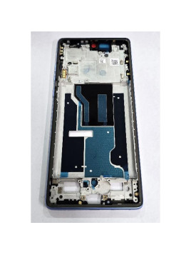 Carcasa o marco central azul claro para Motorola Moto G96 5G