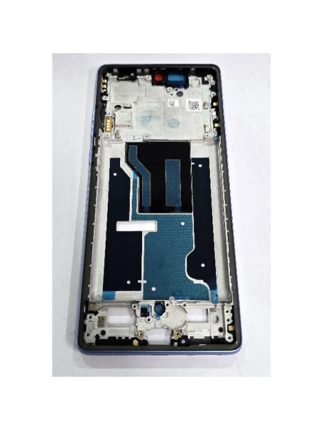 Carcasa o marco central azul claro para Motorola Moto G96 5G