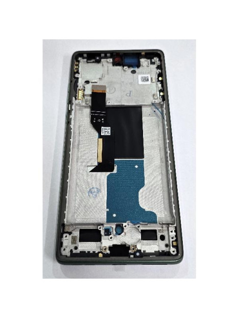 Pantalla para Motorola Moto G96 5G mas tactil negro con marco verde compatible TFT