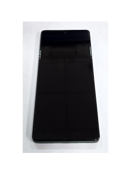 Pantalla para Motorola Moto G96 5G mas tactil negro con marco verde compatible TFT