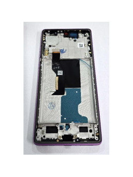 Pantalla para Motorola Moto G96 5G mas tactil negro con marco rosa compatible TFT