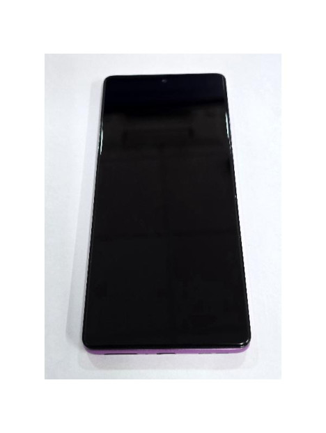 Pantalla para Motorola Moto G96 5G mas tactil negro con marco rosa compatible TFT