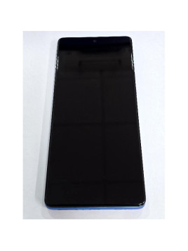Pantalla para Motorola Moto G96 5G mas tactil negro con marco azul oscuro compatible TFT
