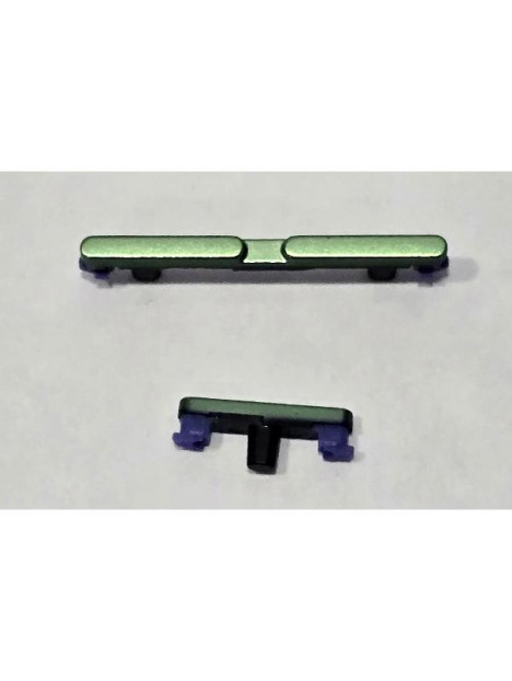 Set de 2 botones laterales verdes para Motorola Edge 60 5G calidad premium