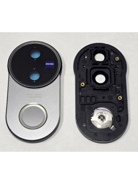 Cristal de camara para Vivo V50 5G con cubierta negra calidad premium