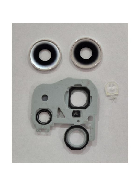 Lente de cámara con marco blanco para Oppo Reno14 5G Calidad Premium