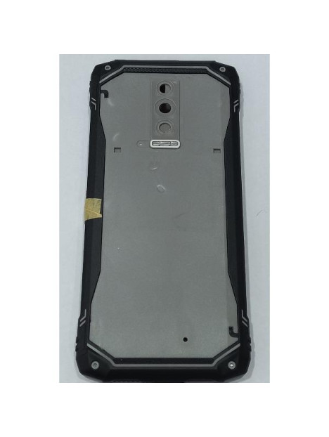 Tapa trasera o tapa bateria negro plateada para Doogee Blade 10 Ultra Energy