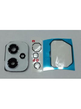 Cristal de camara para Honor 400 con marco blanco calidad premium