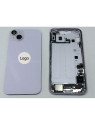 Set Tapa trasera o tapa bateria morada iPhone 14 Plus con carcasa central y componentes Remanufacturada Grado A