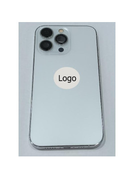 Tapa trasera o tapa bateria plata para iPhone 13 Pro con carcasa central y componentes Remanufacturada Grado A